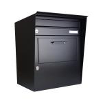DOLS Parcel Box 05 RAL - kombinovaná poštová schránka na balíky aj listy, pre montáž na stenu, čierna