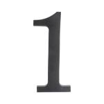PSG 64.131 - plastová 3D číslica 1, číslo na dom, výška 180 mm, čierna