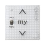 Somfy Smoove A/M Pure Shine io – nástenný jednokanálový dotykový ovládač s A/M prepínačom, bez rámčeka