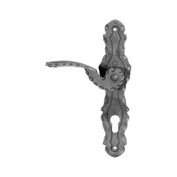 63.191.90 - Ozdobný štítek s klikou pro dveře a vrata, rozteč 90 mm, levý