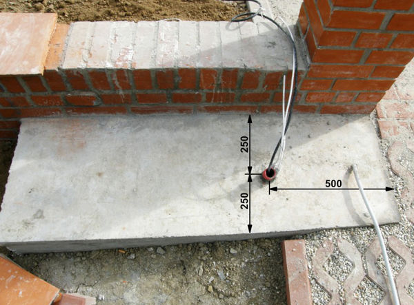 Kótovanie betónového základu