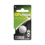 GP CR2025 – gombíková batéria, Li-Mn, 20 x 2,5 mm, 3 V, 170 mAh