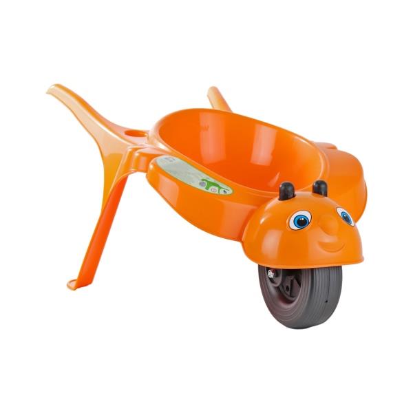 KHW Rolling Bee orange - dětské zahradní kolečko, plastové oranžové