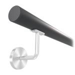 KP-42111 - lakované zábradlie na stenu, nerezové madlo pr. 42,4 mm, antracit RAL7016, guľaté držiaky s krycou rozetou