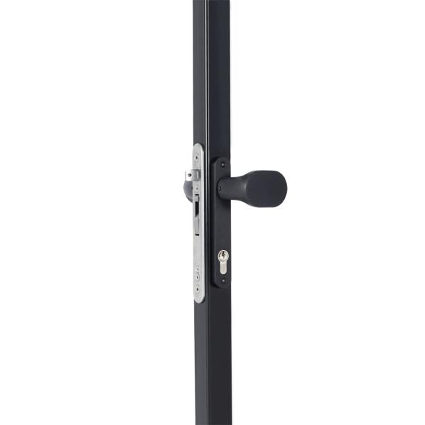 LOCINOX 3006PAD – hliníková klika se štítem na křídlové branky, pevná/otočná