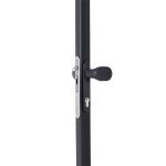 LOCINOX 3006PAD – hliníková kľuka so štítom na krídlové bránky, pevná/otočná, čierna