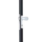 LOCINOX 3006PAD – hliníková kľuka so štítom na krídlové bránky, pevná/otočná, strieborná