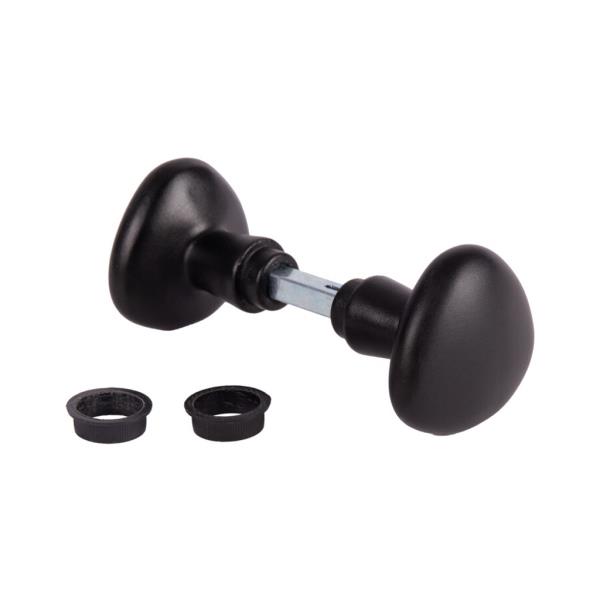 LOCINOX 3006RB – hliníková dveřní koule na dveře a křídlové branky, otočná, černá