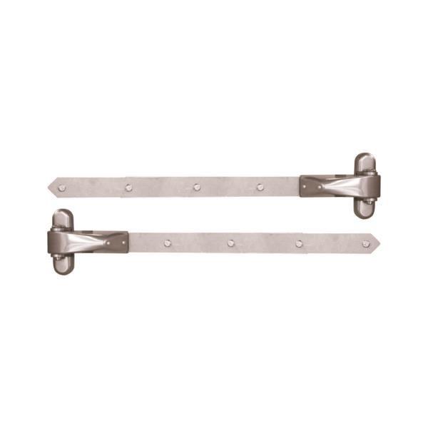 LOCINOX 4DW A2 500 - nerezové regulovatelné panty pro dřevěné křídlové brány a branky, délka 500 mm