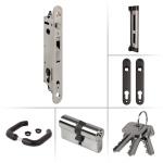 LOCINOX FORTYSET 40I BA – kompletná sada zamykania krídlovej bránky s profilom 40x40 mm