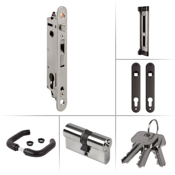 LOCINOX FORTYSET 40I BA – kompletní sada zamykání křídlové branky s profilem 40x40 mm