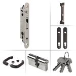 LOCINOX FORTYSET 40S BA – kompletná sada zamykanie krídlové bránky s profilom 40x40 mm