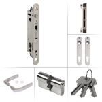 LOCINOX FORTYSET 40S JA – kompletná sada zamykanie krídlové bránky s profilom 40x40 mm