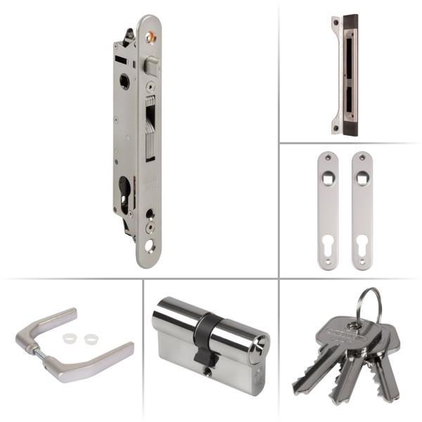 LOCINOX FORTYSET 40S JA – kompletní sada zamykání křídlové branky s profilem 40x40 mm