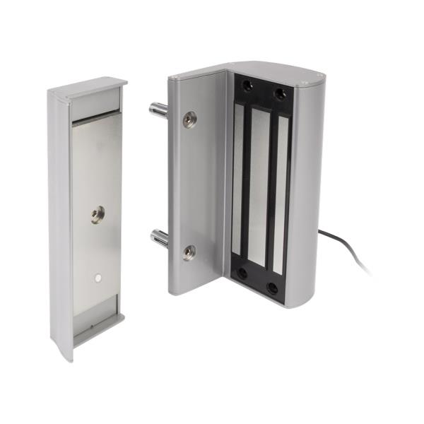 LOCINOX MAGMAG 6000 S - přídržný elektromagnet s dorazovou lištou, pro křídlové branky, střírbný