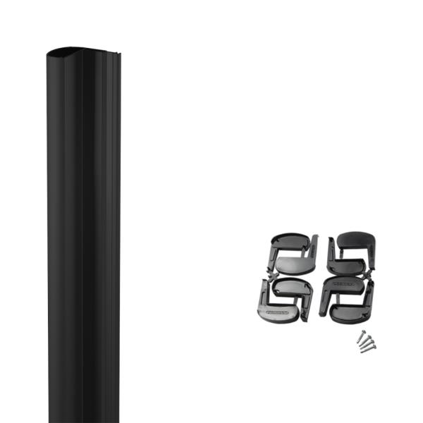 LOCINOX N LINE MAG 2500 C - dorazová lišta pro skrytou montáž přídržných elektromagnetů, pro křídlové branky, černá