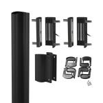 LOCINOX N LINE MAG KIT 3000 C - sada prídržných elektromagnetov, dorazové lišty a madlá, pre krídlové bránky, čierna