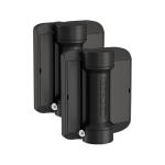 LOCINOX SERVAL-SD-K – zatvárač nahrádzajúci pánty na hranatý stĺpik, pre krídlové bránky, čierny