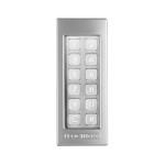 LOCINOX SlimStone-2 ZILV - osvetlená vyhrievaná kódová klávesnica s dvoma relé, strieborná