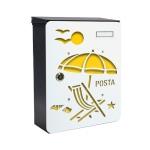 MIA box Brach Umbrella Y - poštová schránka s výmenným krytom a menovkou, pláž
