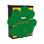 MIA box Four-leaf clover Y - poštová schránka s výmenným krytom a menovkou, štvorlístok