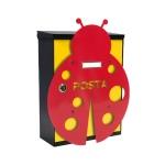 MIA box Ladybug Y - poštová schránka s výmenným krytom a menovkou, lienka