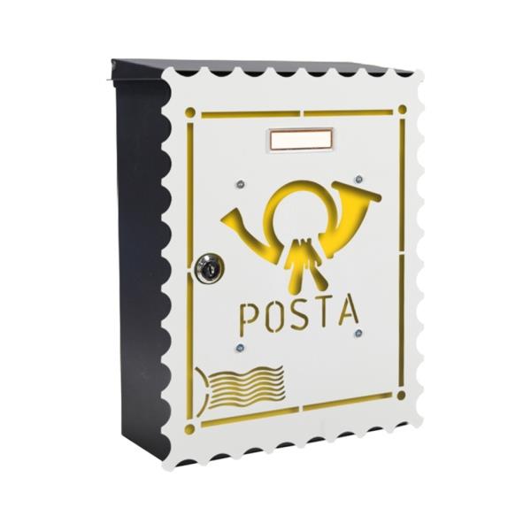 MIA box Stamp Y - poštovní schránka s výměnným krytem a jmenovkou, známka