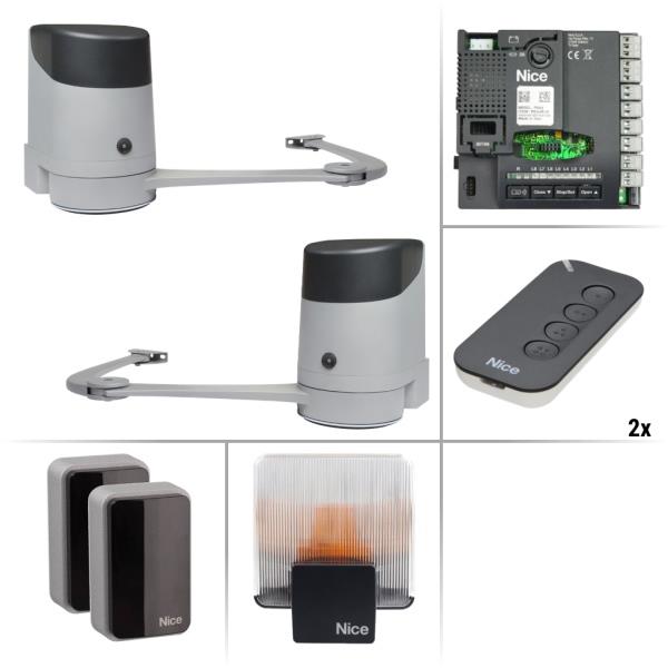 Nice Hopp KCE - sestava pohonů a příslušenství, pro 2-křídlové brány do 4,8 m průjezdu a 500 kg