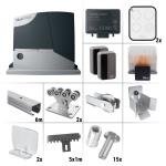 Nice Robus 400 BD KCE 7.0Z - zostava pojazdu, pohonu a príslušenstva, pre posuvnú bránu do prejazdu 4,2 m a 400 kg, pozinkovaný profil