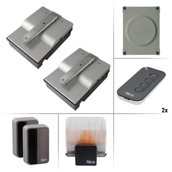 Nice S-Fab 2124 KCE - sestava pohonů a příslušenství, pro 2-křídlové brány do 4,6 m průjezdu a 800 kg
