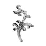 Ozdobný list pre kovaný plot, bránu, zábradlie a mreže 51.130, 240x140 x 2 mm, pravý