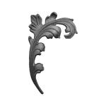 Ozdobný list pre kovaný plot, bránu, zábradlie a mreže 52.020, 250x150 x 4 mm, pravý