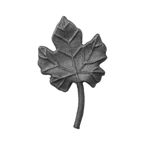 Ozdobný vinný list pro kovaný plot, bránu, zábradlí a mříže 52.201, 125x75 x 3 mm