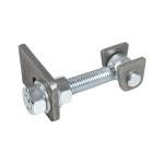 Pánt na bránu a vráta na oceľový stĺpik - regulovateľný navarovací FM-425020O, otvorenie až 180°, závit M20