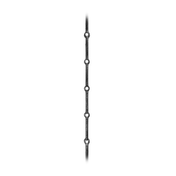 Probíjená tyč pro kované zábradlí, ploty a brány 33.023, pr.14 mm, rozteč 140 mm