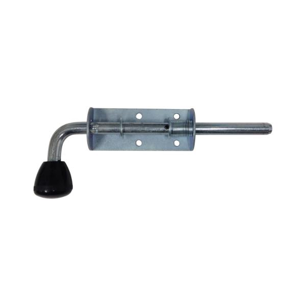 Pružinová zástrč vrat, bran a dveří - petlice LM-0001, 250 mm, pr.14 mm, pozinkováno