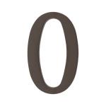 PSG 64.120 - plastová 3D číslica 0, číslo na dom, výška 180 mm, hnedá