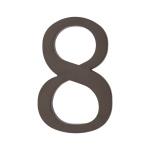 PSG 64.128 - plastová 3D číslica 8, číslo na dom, výška 180 mm, hnedá