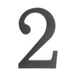 PSG 64.132 - plastová 3D číslica 2, číslo na dom, výška 180 mm, čierna