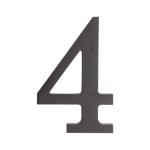 PSG 64.134 - plastová 3D číslica 4, číslo na dom, výška 180 mm, čierna