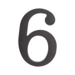 PSG 64.136 - plastová 3D číslica 6, číslo na dom, výška 180 mm, čierna