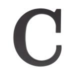 PSG 64.13C - plastové 3D písmeno C, číslo na dom, výška 90 mm, čierne