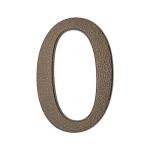 PSG 64.140 - hliníková 3D číslica 0, číslo na dom, výška 190 mm, hnedá