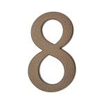 PSG 64.148 - hliníková 3D číslica 8, číslo na dom, výška 190 mm, hnedá