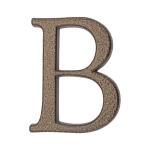 PSG 64.14B - hliníkové 3D písmeno B, číslo na dom, výška 105 mm, hnedé