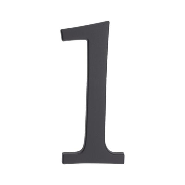 PSG 64.151 - hliníková 3D číslice 1, číslo na dům, výška 190 mm, černá