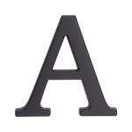 PSG 64.15A - hliníkové 3D písmeno A, číslo na dom, výška 105 mm, čierne