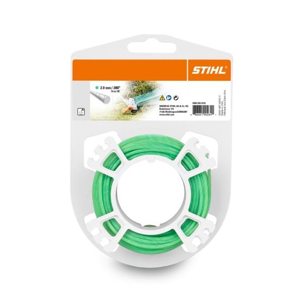 STIHL 0000 930 2416 – struna do křovinořezu, kulatá, tichá, zelená, pr. 2,0 mm, 14 m