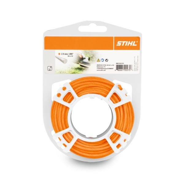 STIHL 0000 930 2419 – struna do křovinořezu, kulatá, tichá, oranžová, pr. 2,4 mm, 14 m
