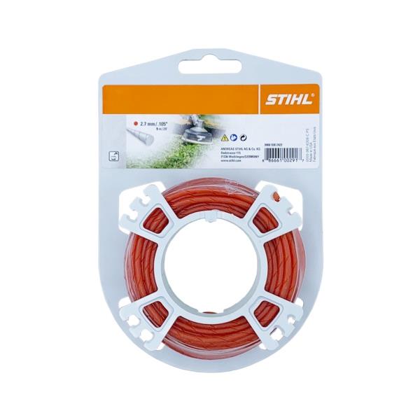 STIHL 0000 930 2422 – struna do křovinořezu, kulatá, tichá, červená, pr. 2,7 mm, 9 m
